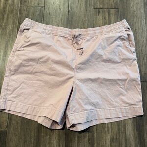 L.L. Bean Favorite Fit  Light Pink Women's 97% Cotton Draw String Shorts